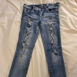 Women's (junior size 9)ripped skinny jeggings